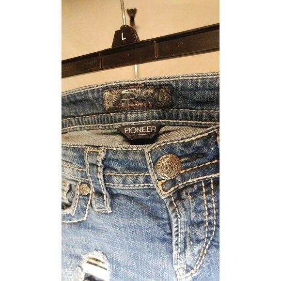 Silver Jeans Pioneeer Style Distressed 27/33 - Picture 3 of 4